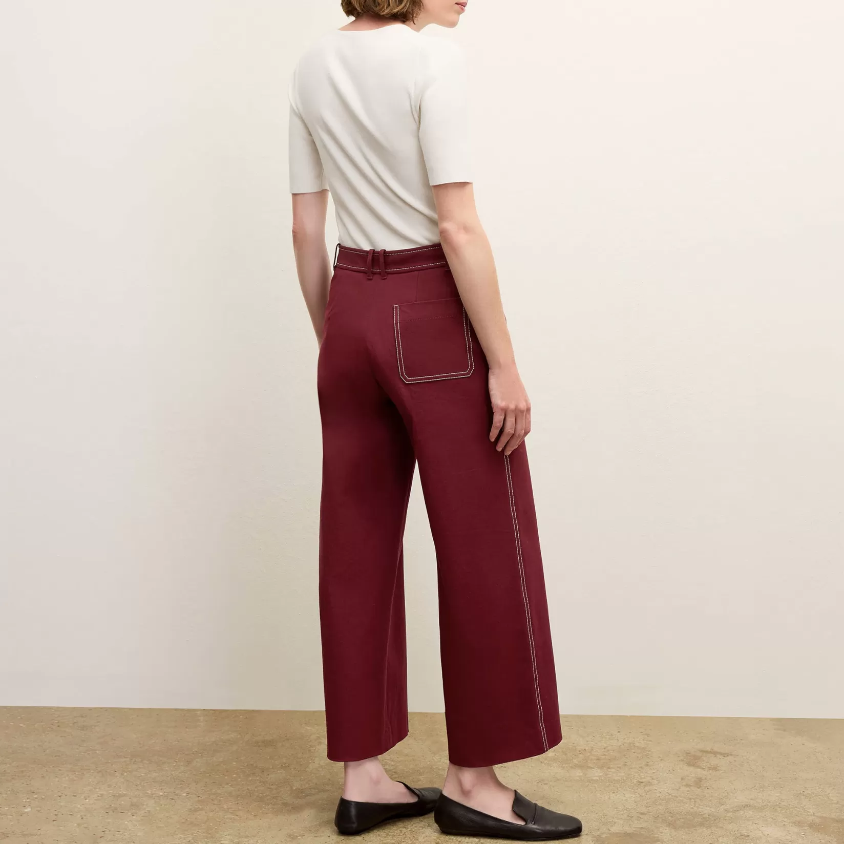 Suiting | M.M.LaFleur The Abby Jean - Contrast Stitch Eco Better Than Denim BerryJam