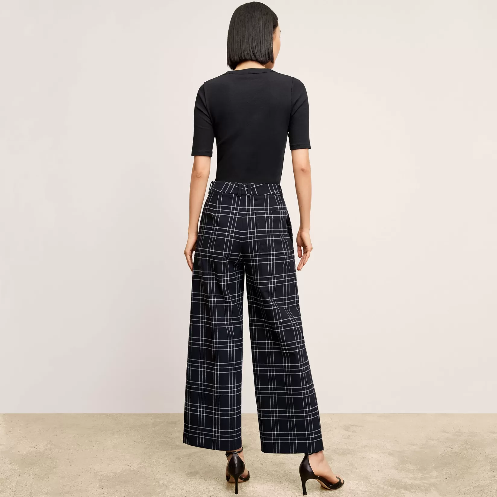 Pants | M.M.LaFleur The Abby Jean - Powerstretch Plaid Black/White