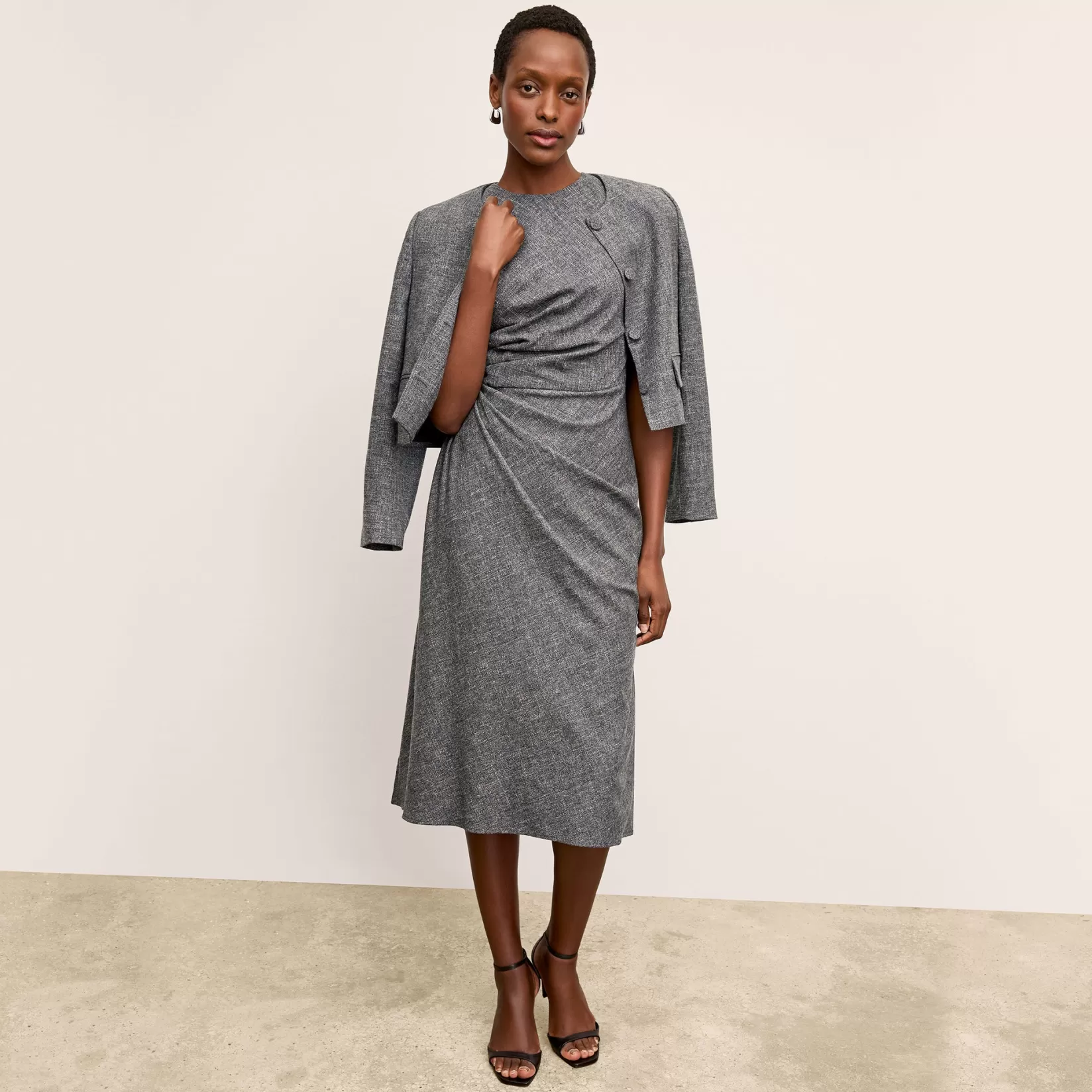 Jackets | Suiting | M.M.LaFleur The Aniya Jacket - Crosshatch Suiting Black/White