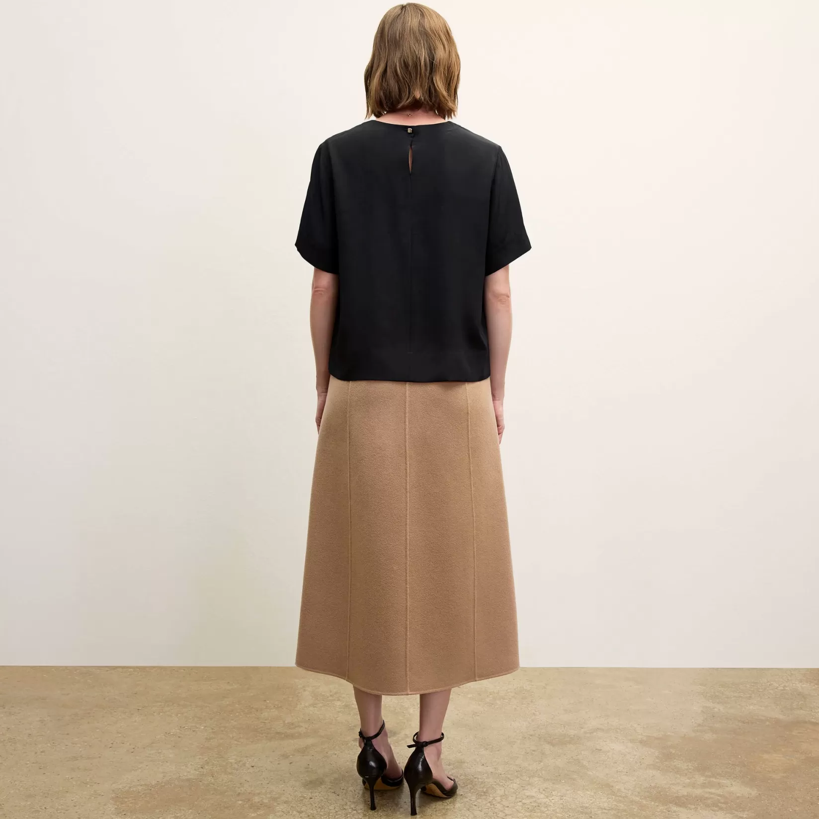 Tops | M.M.LaFleur The Annika Tee - Washable Silk Black