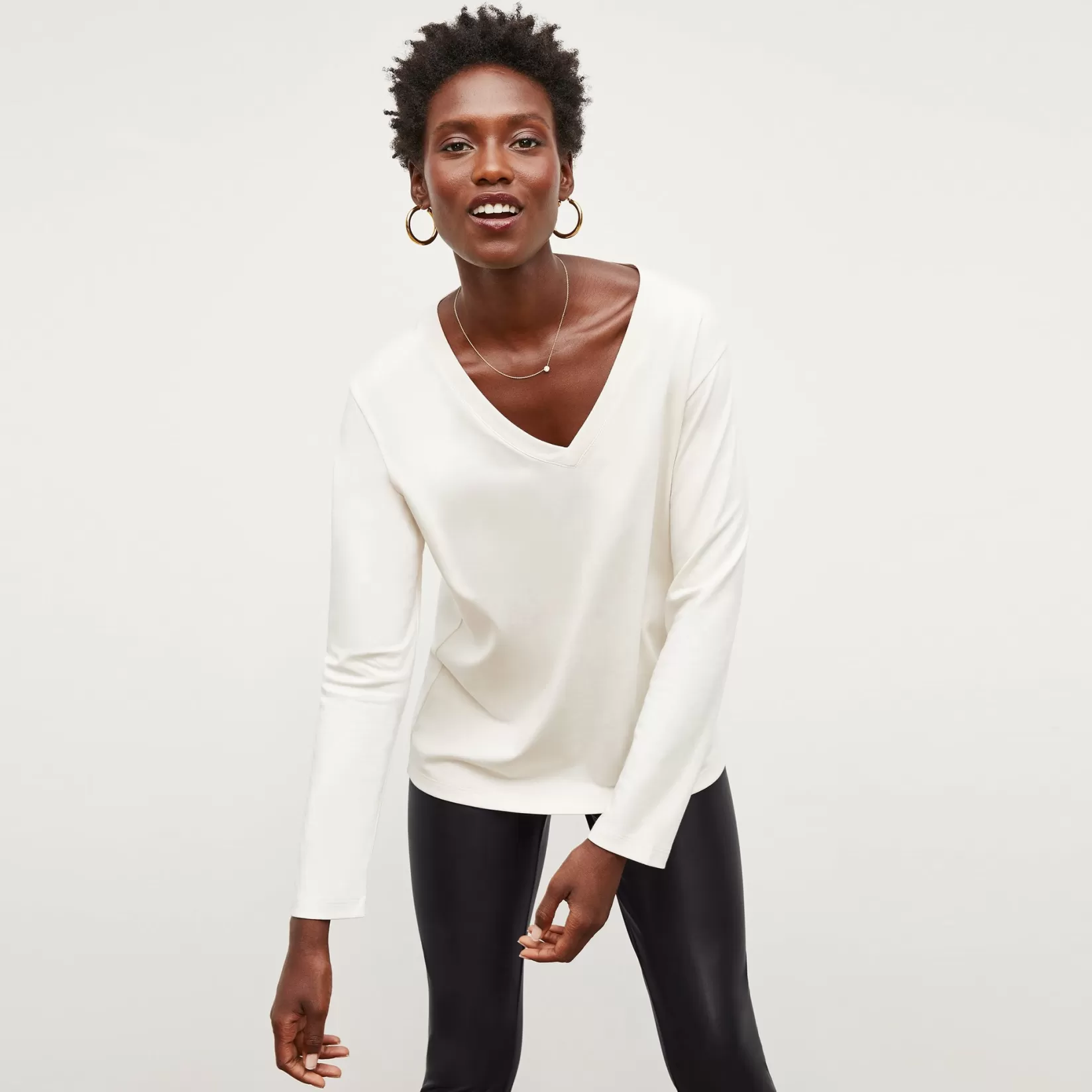 T-Shirts | M.M.LaFleur The Asher T-Shirt - Pima Cotton Ivory