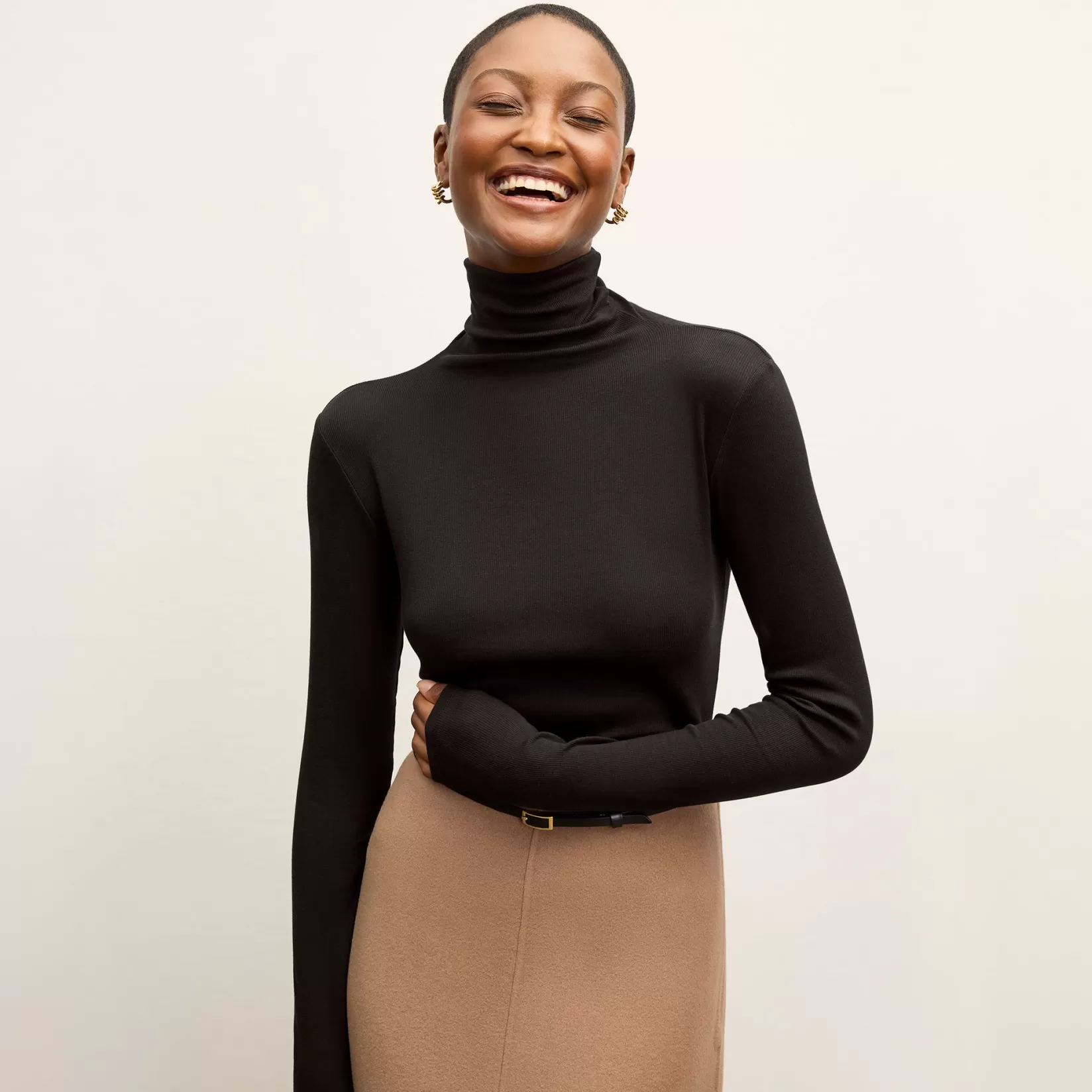 Tops | M.M.LaFleur The Axam Turtleneck - Ribbed Pima Cotton Black