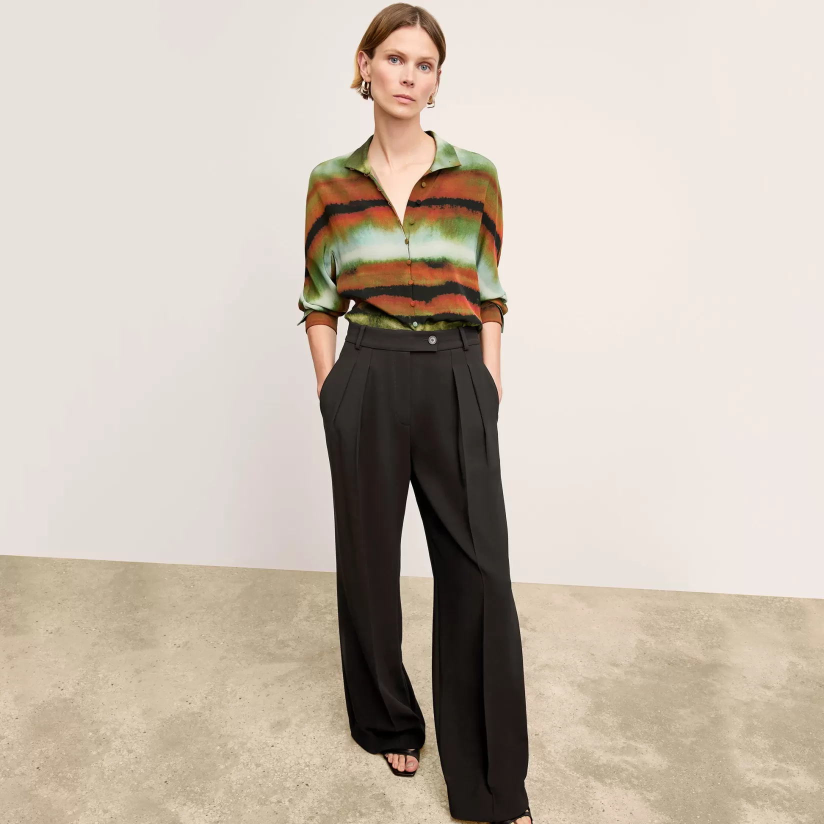 Pants | Suiting | M.M.LaFleur The Bia Pleated Trouser - Everyday Crepe Black