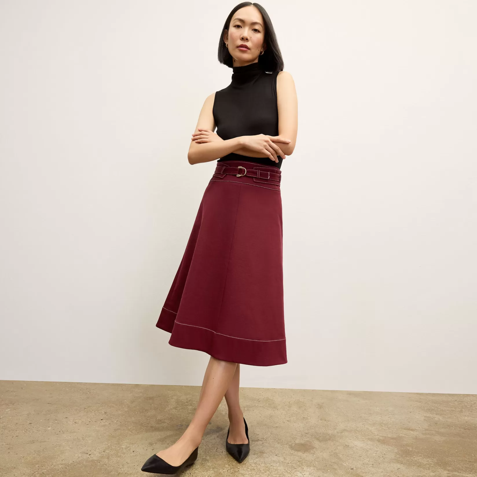 Skirts | M.M.LaFleur The Bodhi Skirt - Contrast Stitch Eco Better Than Denim BerryJam