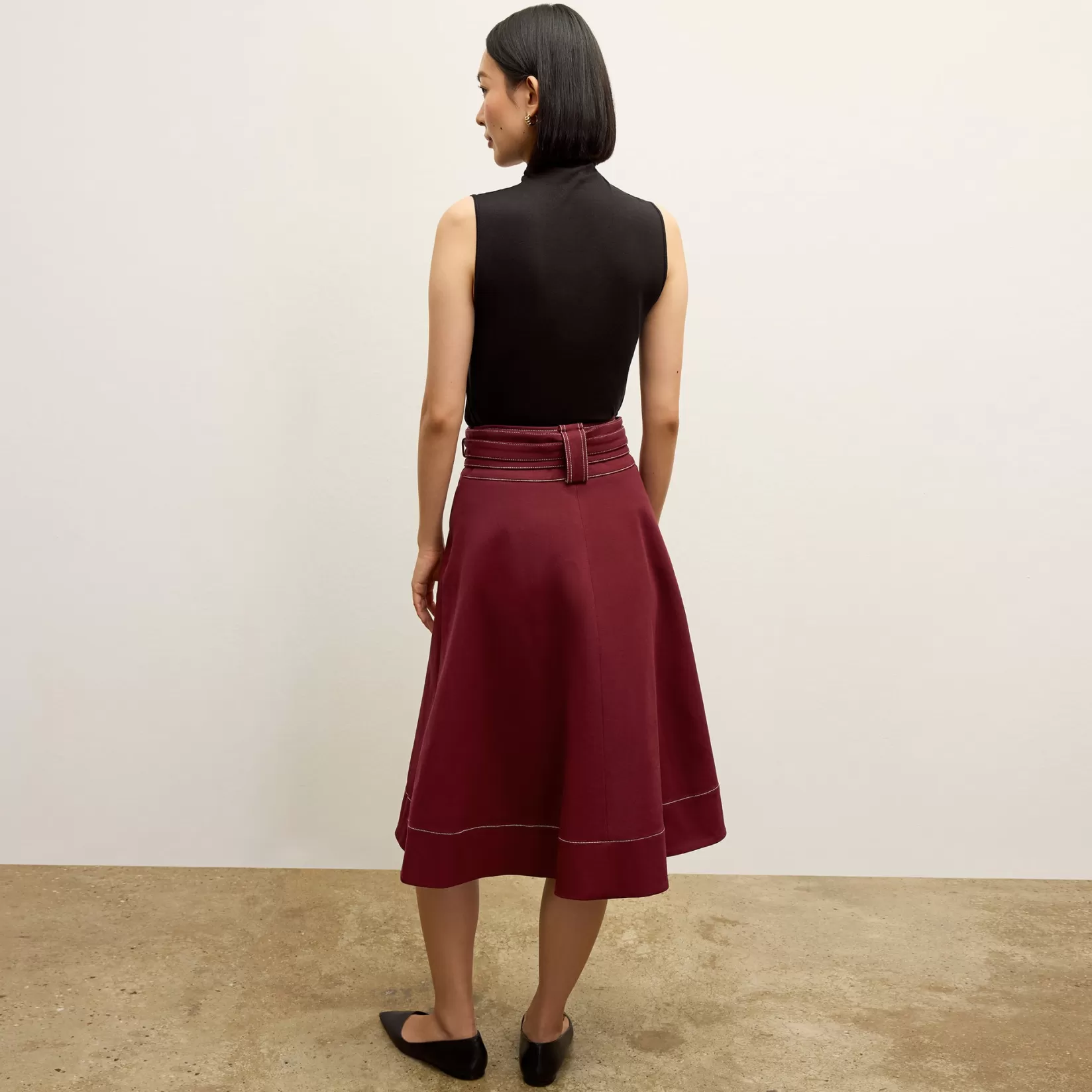 Skirts | M.M.LaFleur The Bodhi Skirt - Contrast Stitch Eco Better Than Denim BerryJam