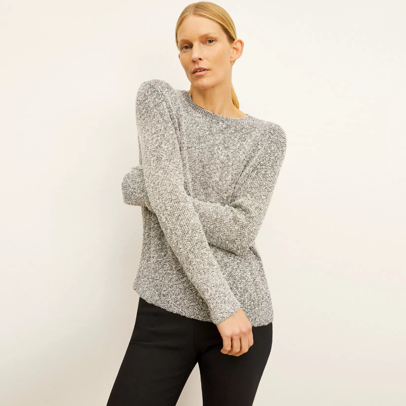 Sweaters | M.M.LaFleur The Butler Sweater - Knit Boucle Black/White