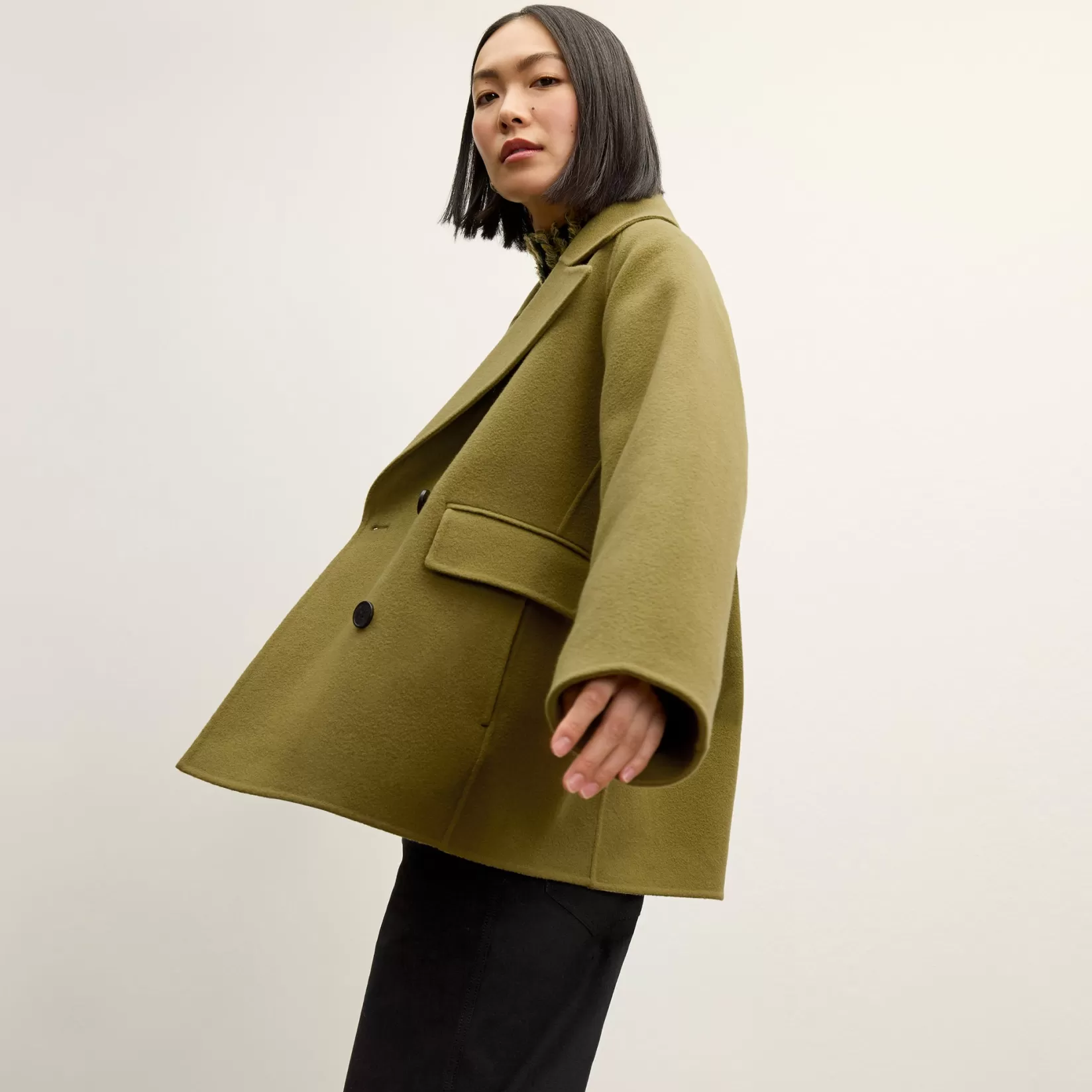 Jackets | M.M.LaFleur The Calista Coat - Double-Face Wool Pistachio