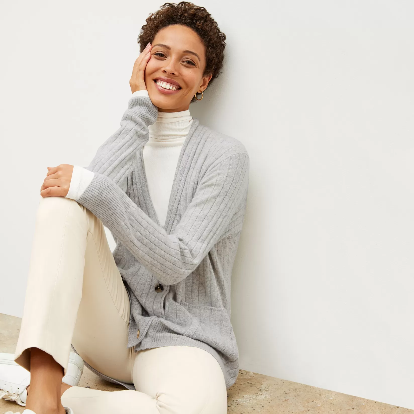 Sweaters | M.M.LaFleur The Caro Cardigan - Cashmere LightHeatherGray