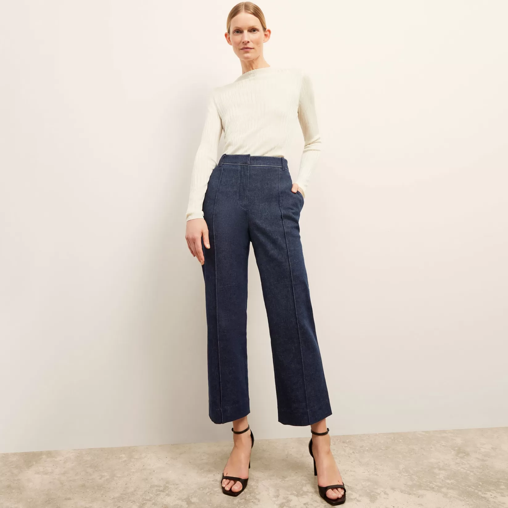 Pants | M.M.LaFleur The Christy Pant - Stretch Denim Suiting DarkWash