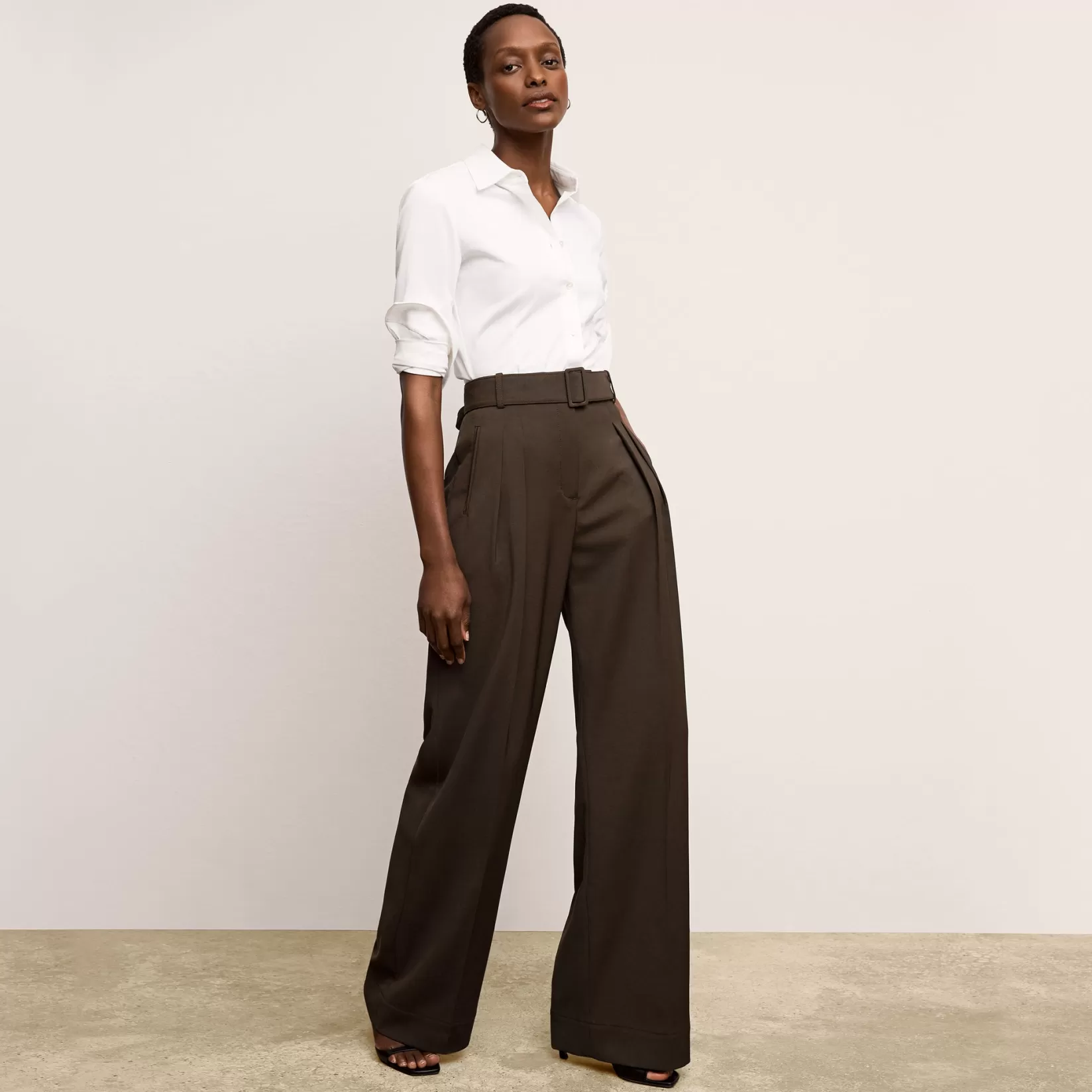 Tops | M.M.LaFleur The Clemens Top - Knit Poplin White