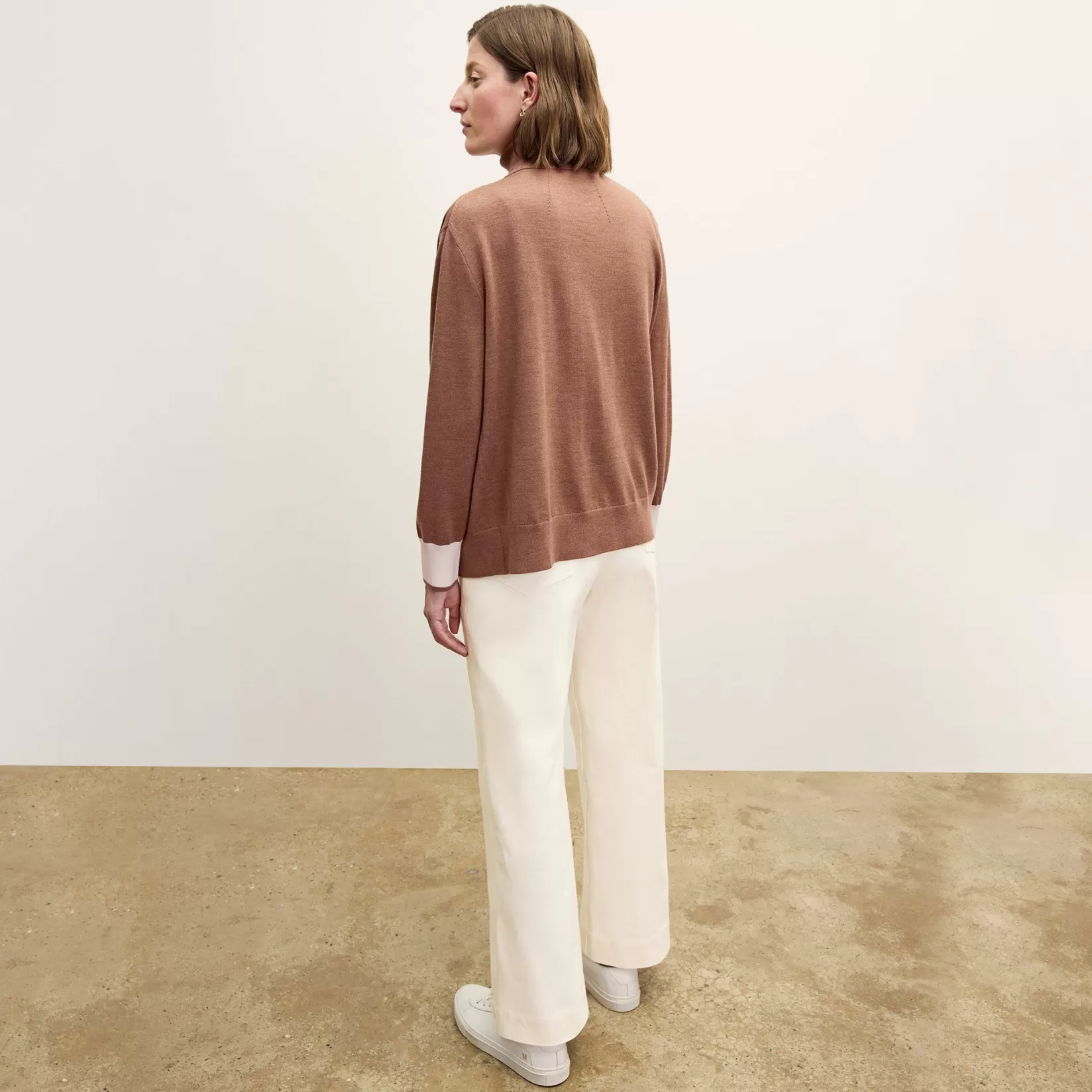 Sweaters | M.M.LaFleur The Cookie Cardigan - Merino Camel/Ivory