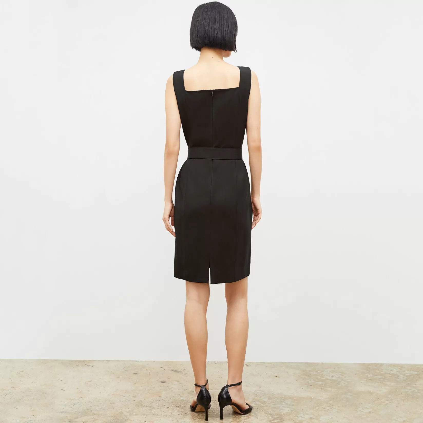 Suiting | M.M.LaFleur The Cynthia Dress - Washable Wool Twill Black