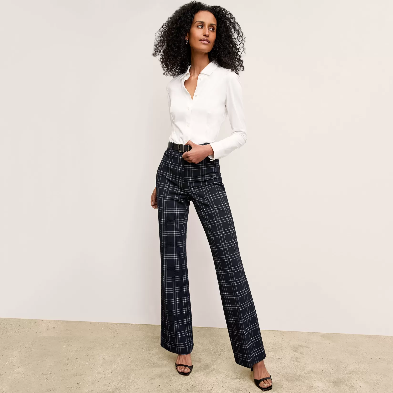Pants | M.M.LaFleur The Horton Flare Trouser - Knit Suiting Black/White