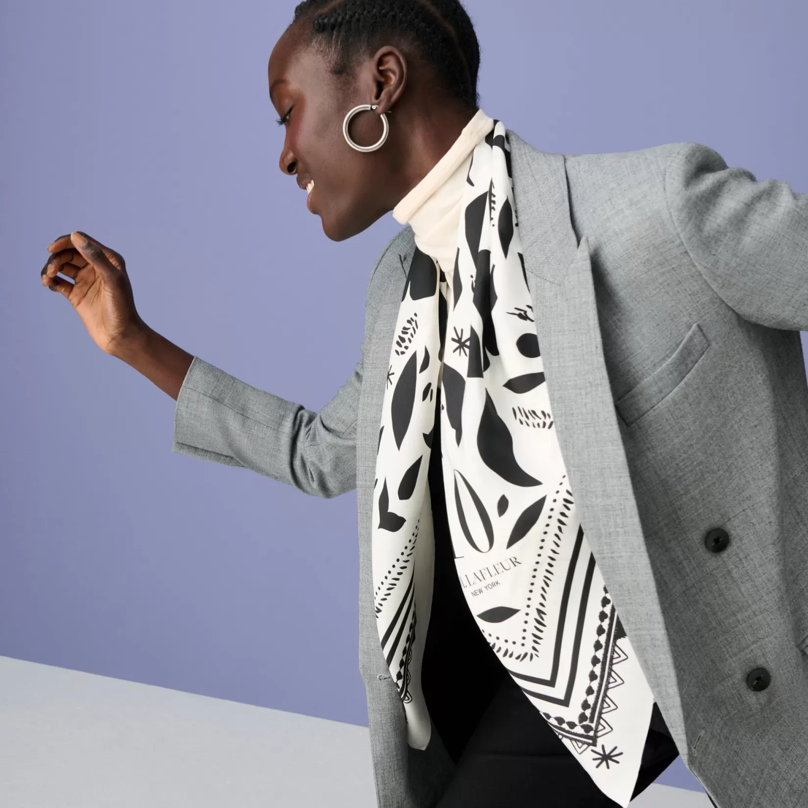 Accessories | M.M.LaFleur The Icon Print Anniversary Scarf - Washable Silk IconPrint