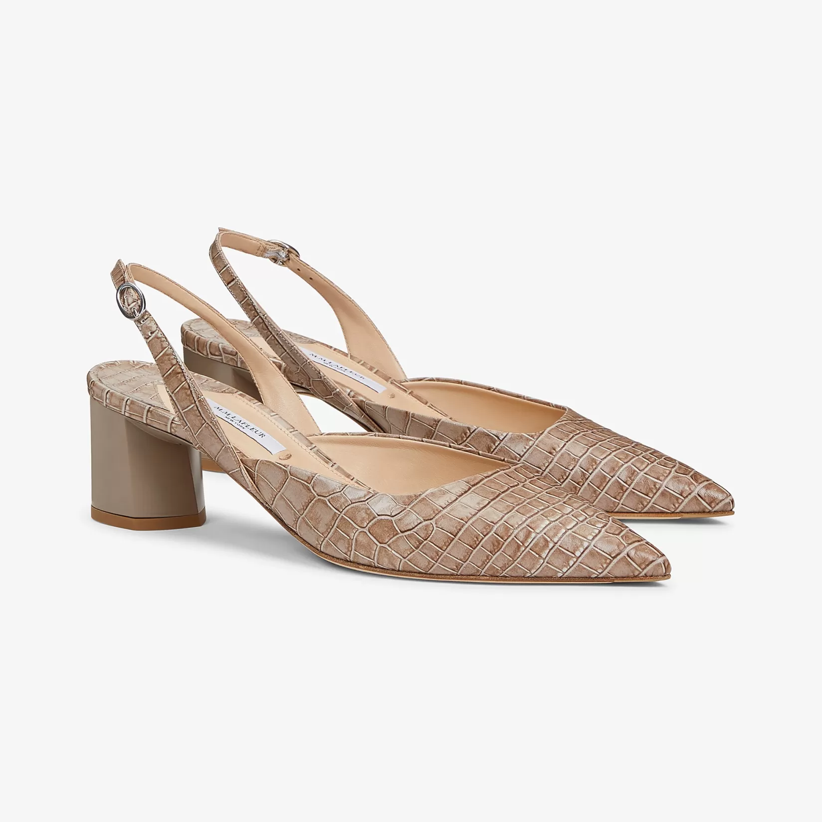 Accessories | M.M.LaFleur The Irene Slingback - Embossed Croc RosyTaupe
