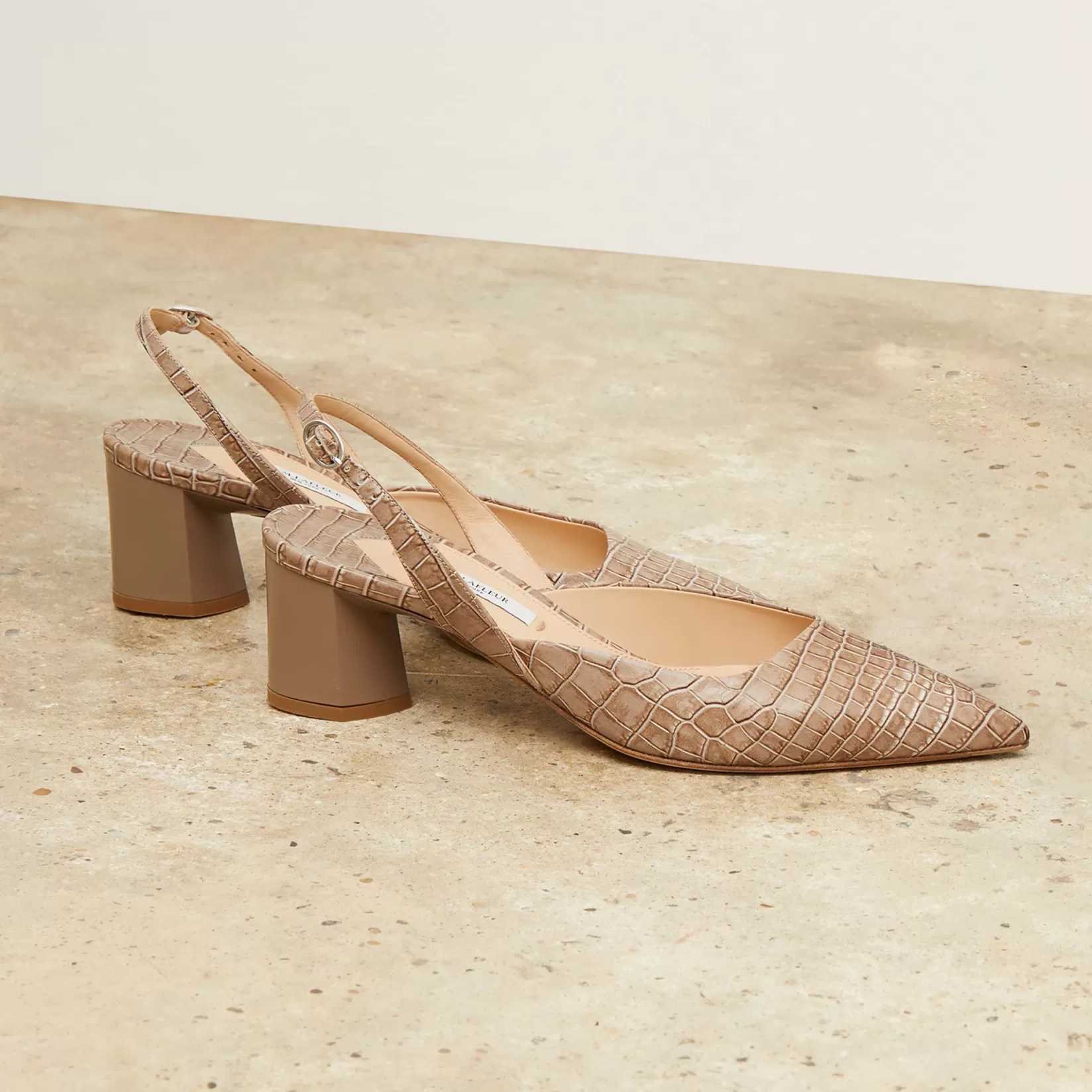 Accessories | M.M.LaFleur The Irene Slingback - Embossed Croc RosyTaupe