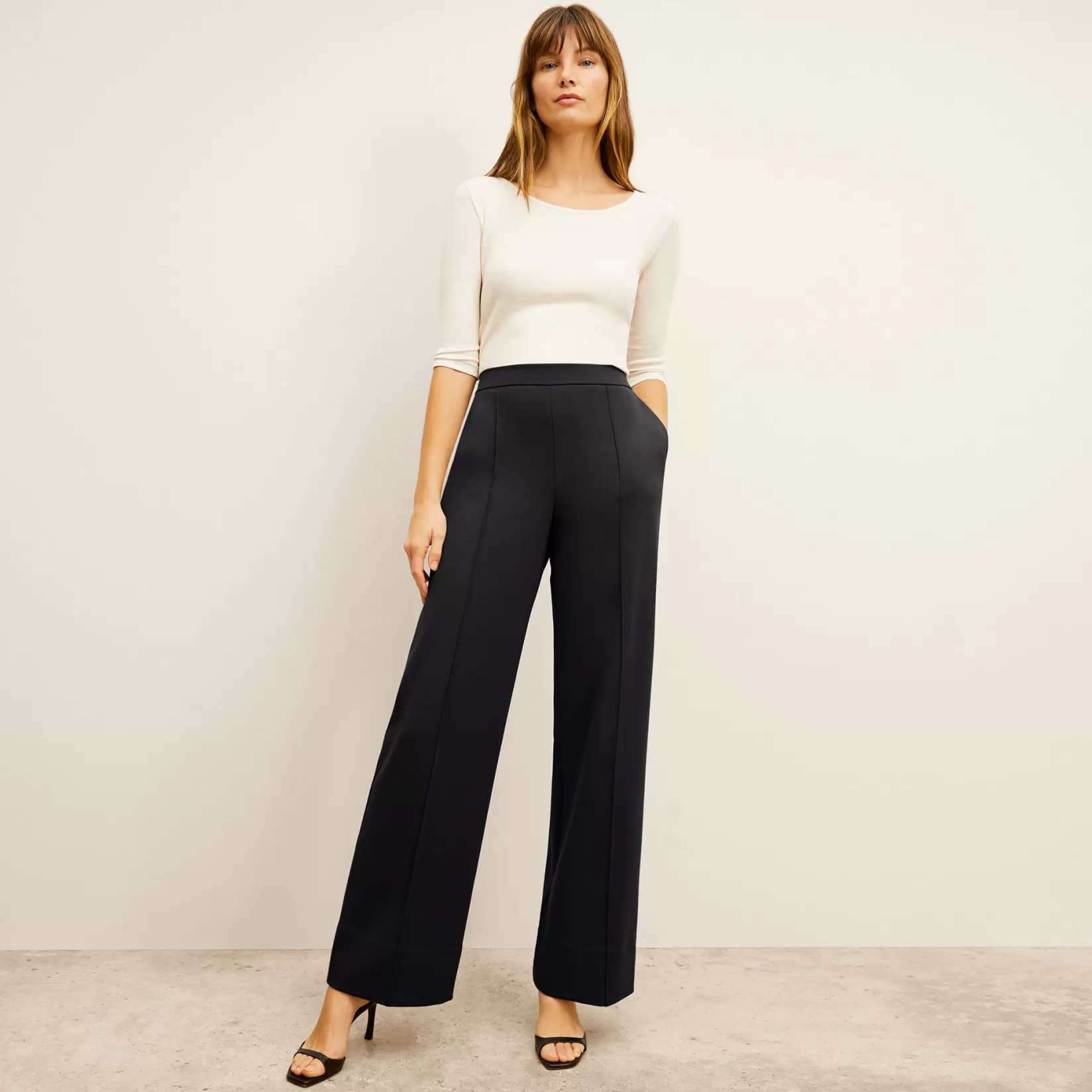 Pants | Suiting | M.M.LaFleur The Jordan Trouser - Light Ponte Black