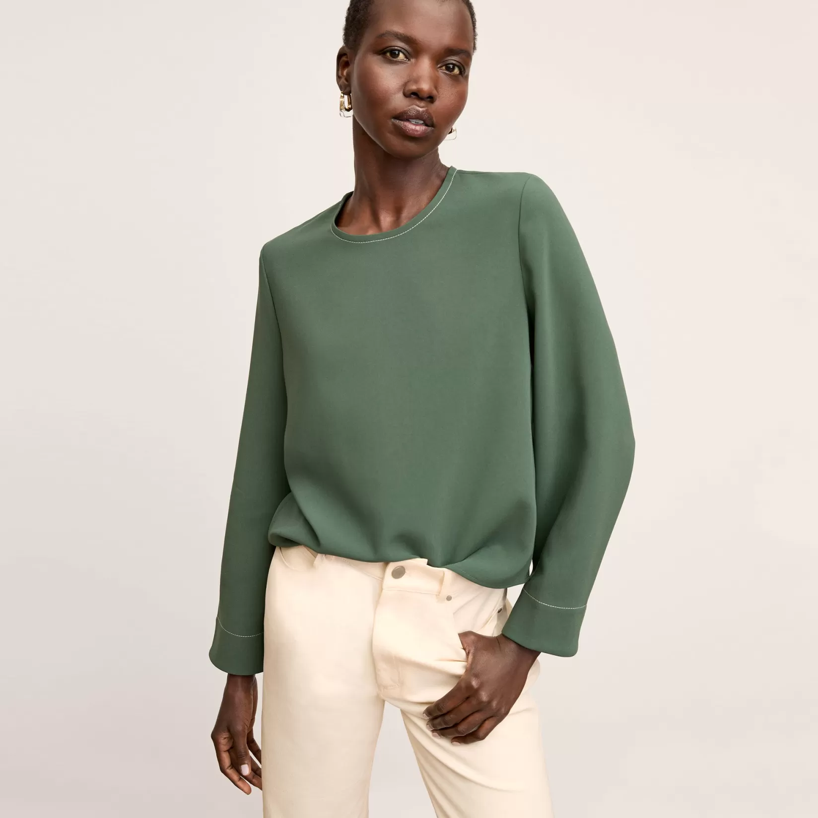 Tops | M.M.LaFleur The Jules Top - Everyday Crepe DustyPine