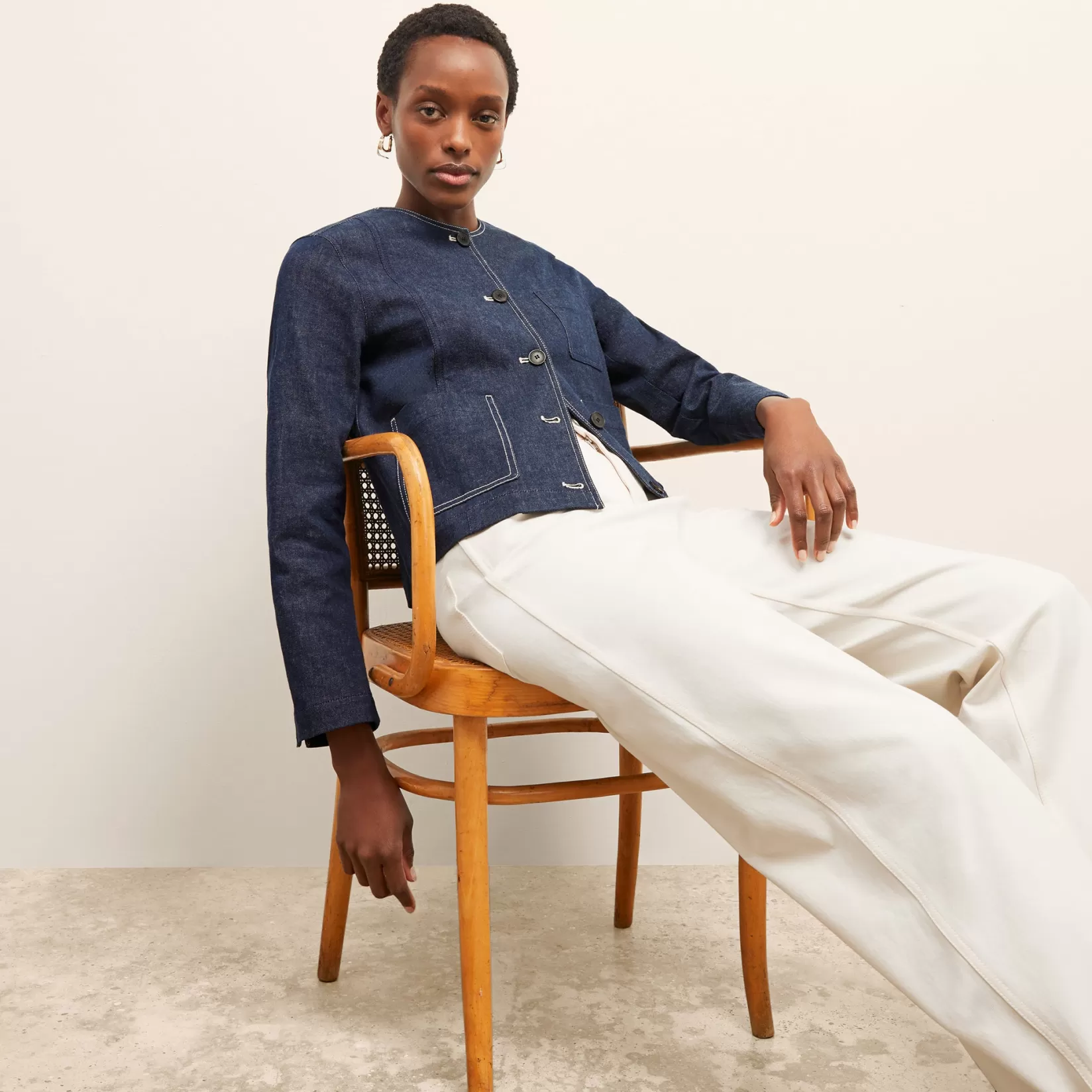 Jackets | M.M.LaFleur The Kane Jacket - Stretch Denim Suiting DarkWash