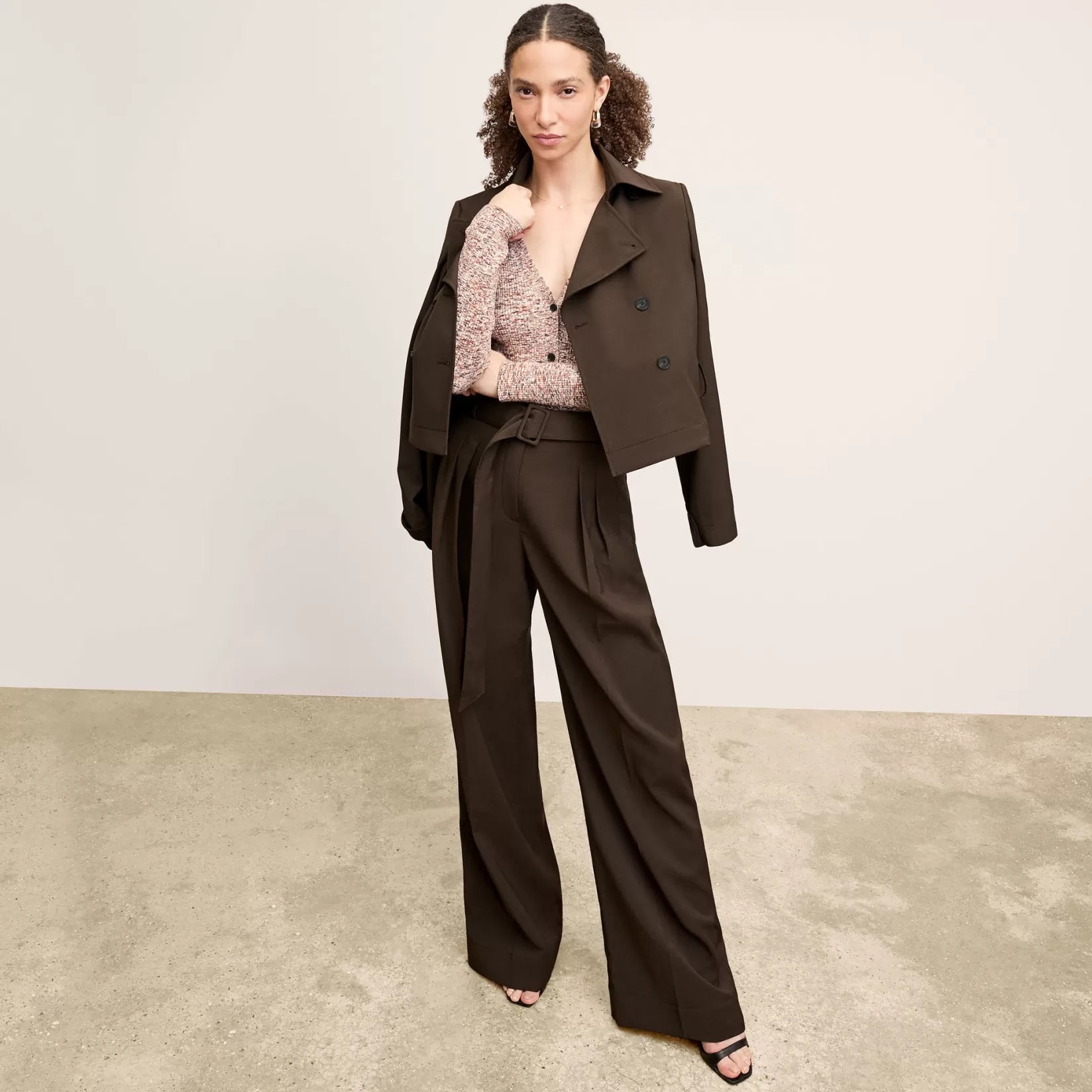 Tops | M.M.LaFleur The Kiko Cardigan - Space Dye Rib Knit BrownMulti