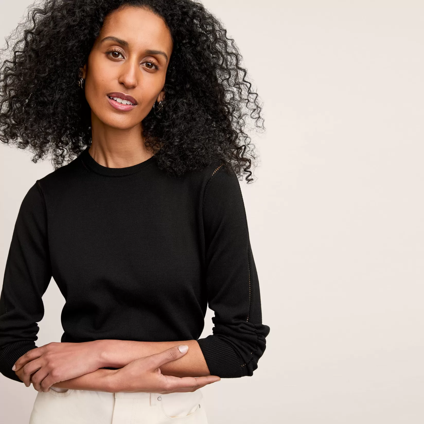 Sweaters | M.M.LaFleur The Larissa Sweater - Cotton Silk Knit Black