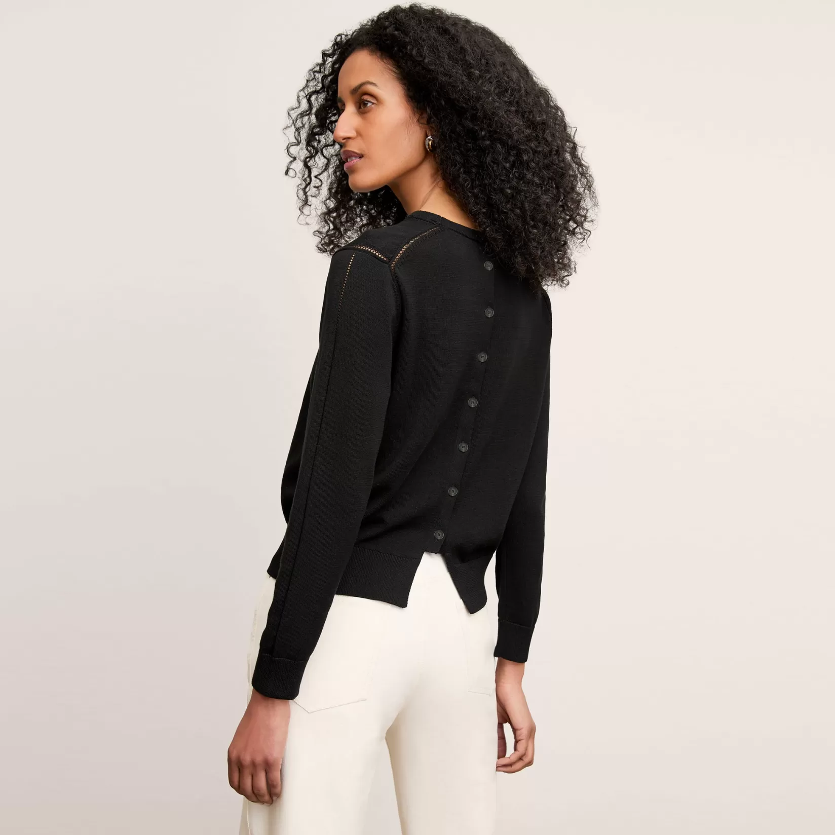 Sweaters | M.M.LaFleur The Larissa Sweater - Cotton Silk Knit Black