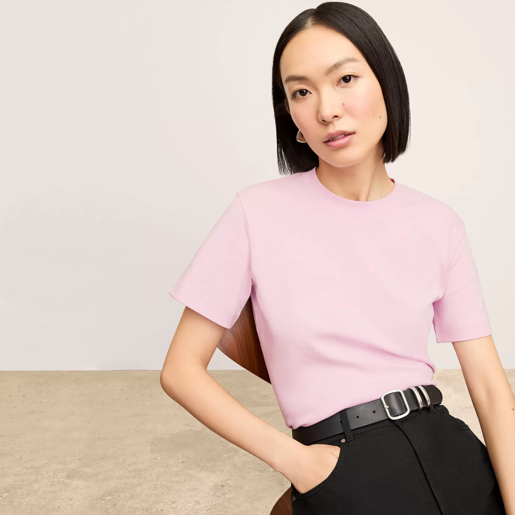 Tops | T-Shirts | M.M.LaFleur The Leslie T-Shirt - Organic Pima Cotton Hyacinth
