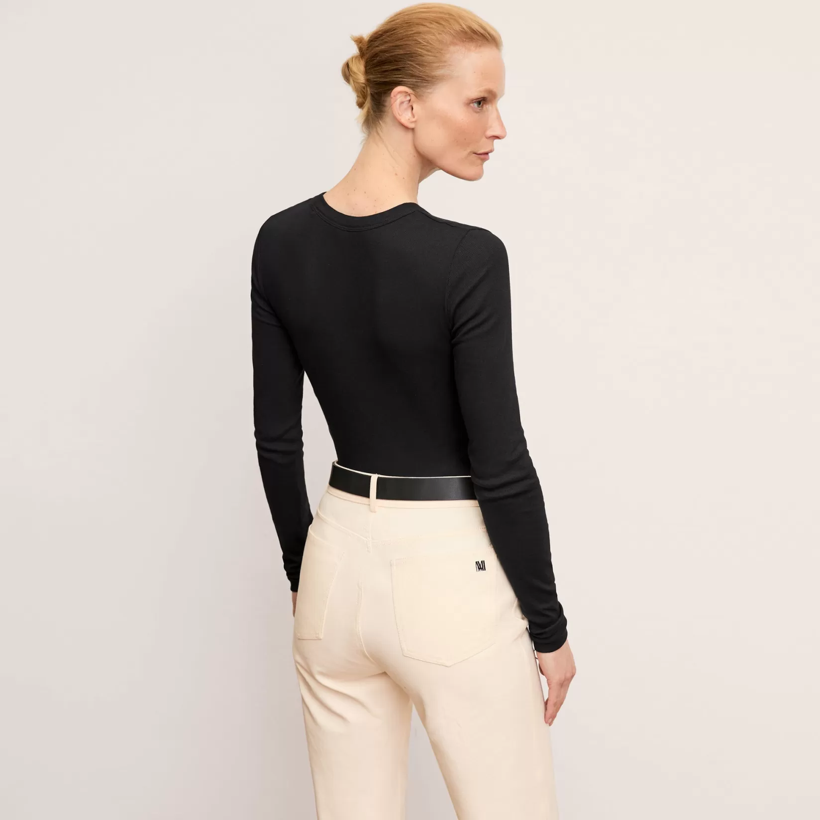 T-Shirts | M.M.LaFleur The Malley Top - Organic Ribbed Pima Cotton Black