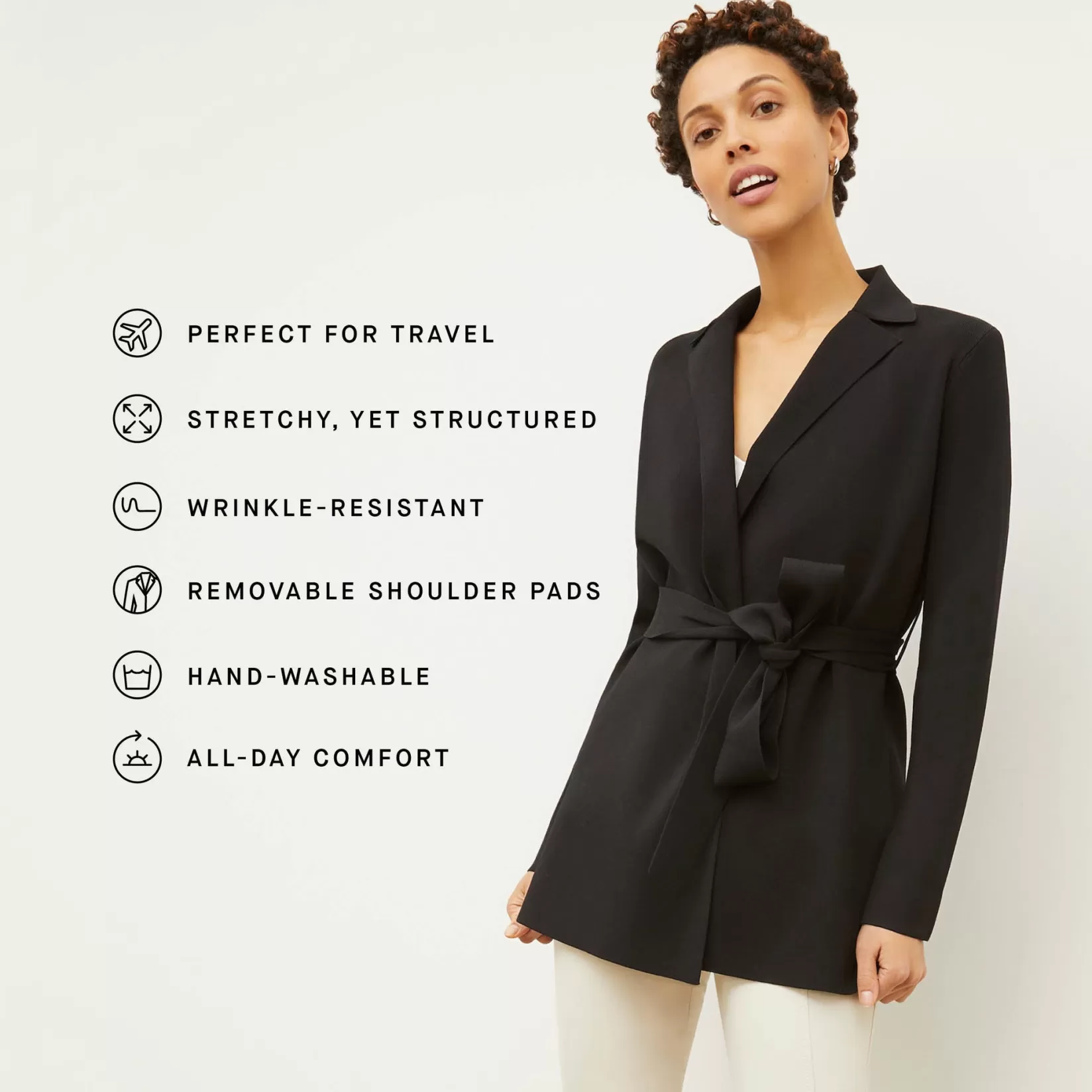 T-Shirts | Suiting | M.M.LaFleur The Merritt Wrap Jardigan Black