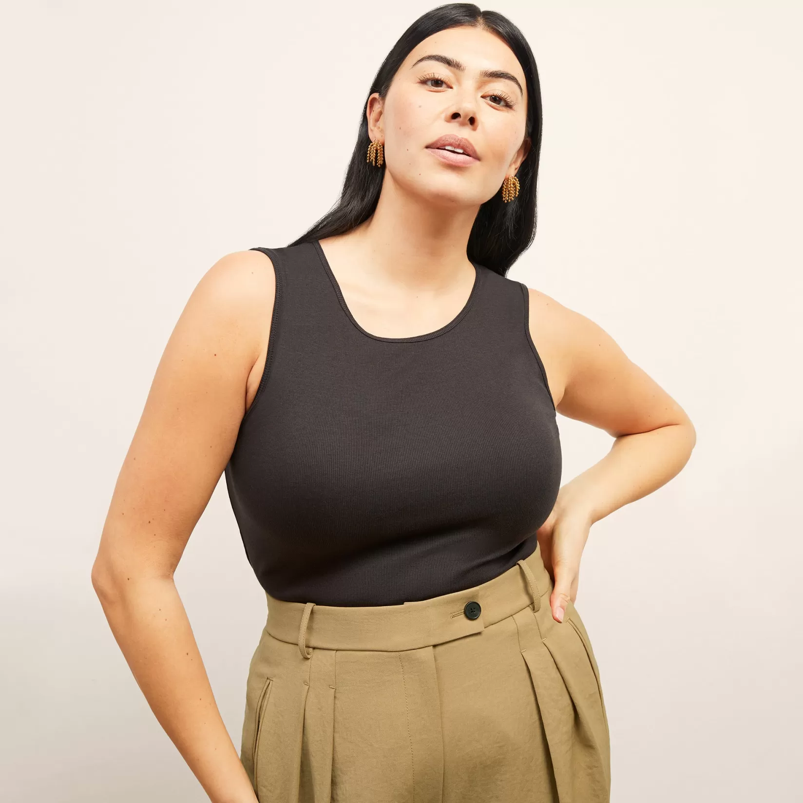 T-Shirts | M.M.LaFleur The Paige Tank - Organic Ribbed Pima Cotton Black