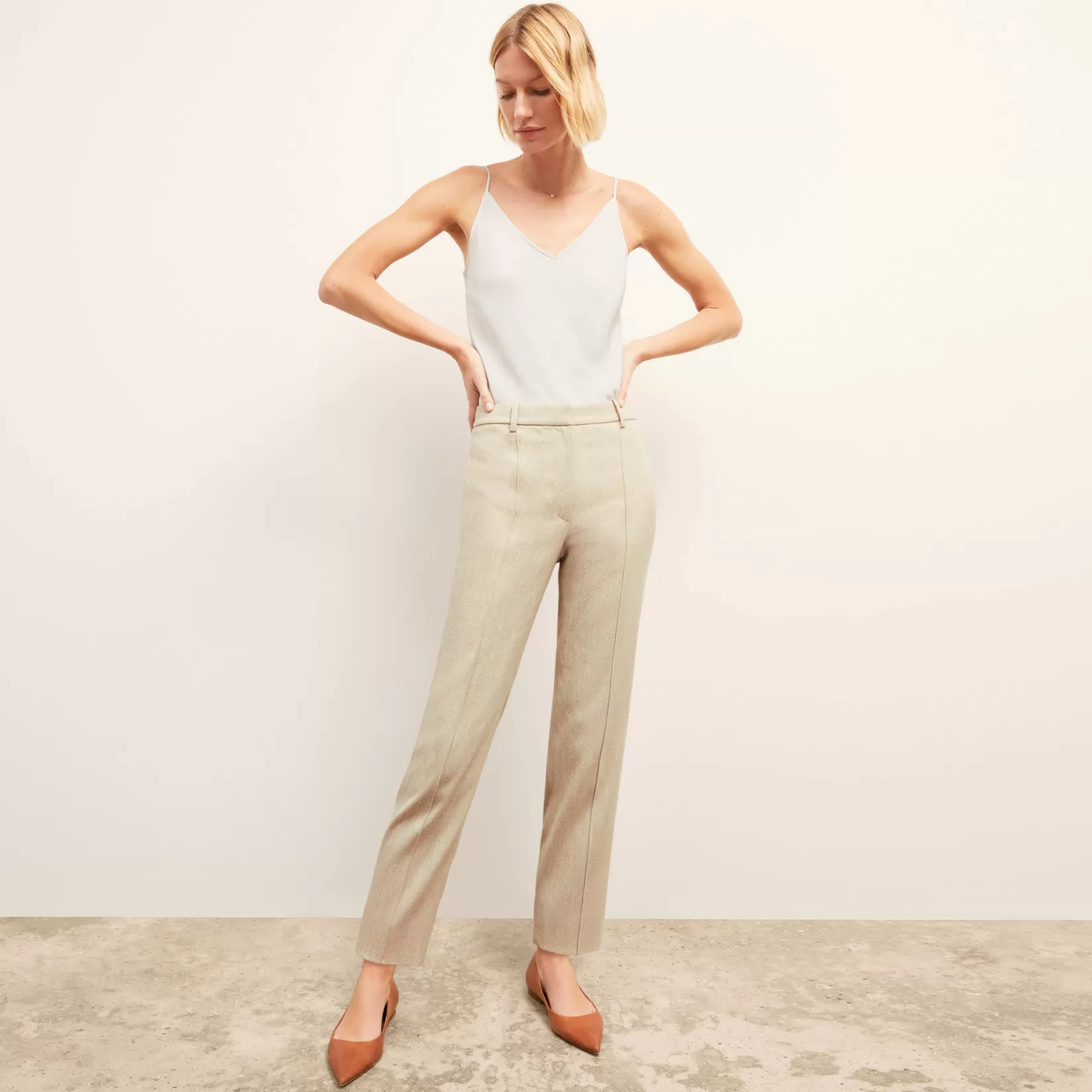 Pants | M.M.LaFleur The Pearl Pant - Cotton Tweed Ivory