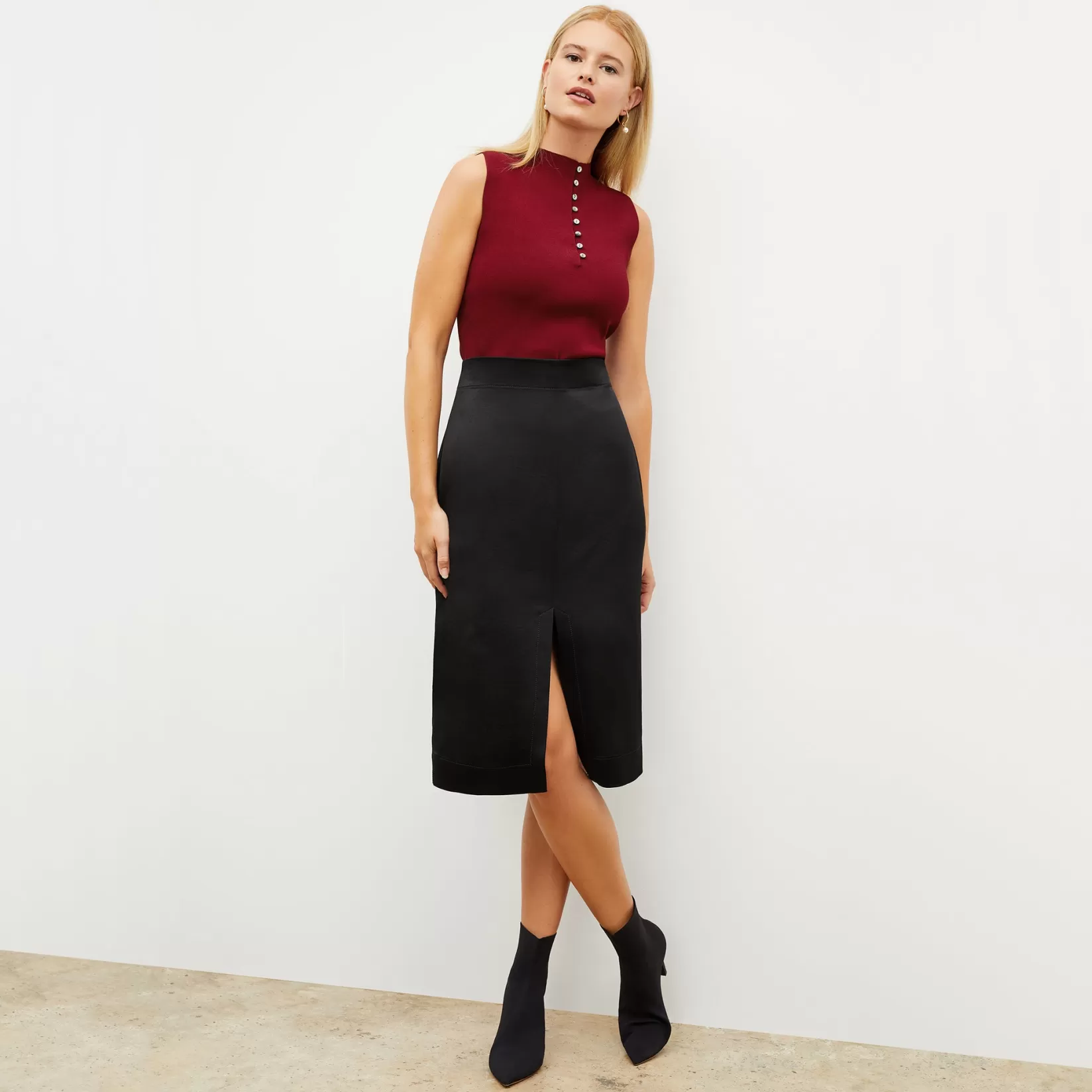 Skirts | M.M.LaFleur The Penny Skirt - Everyday Satin Black