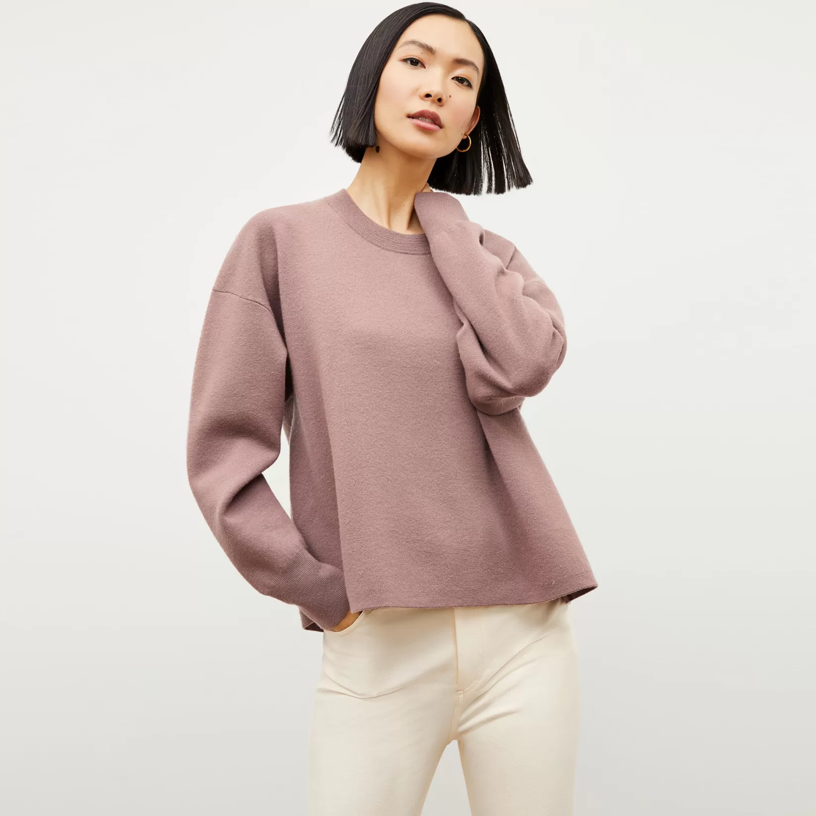 Sweaters | M.M.LaFleur The Quincy Pullover - Boiled Wool RoseTaupe