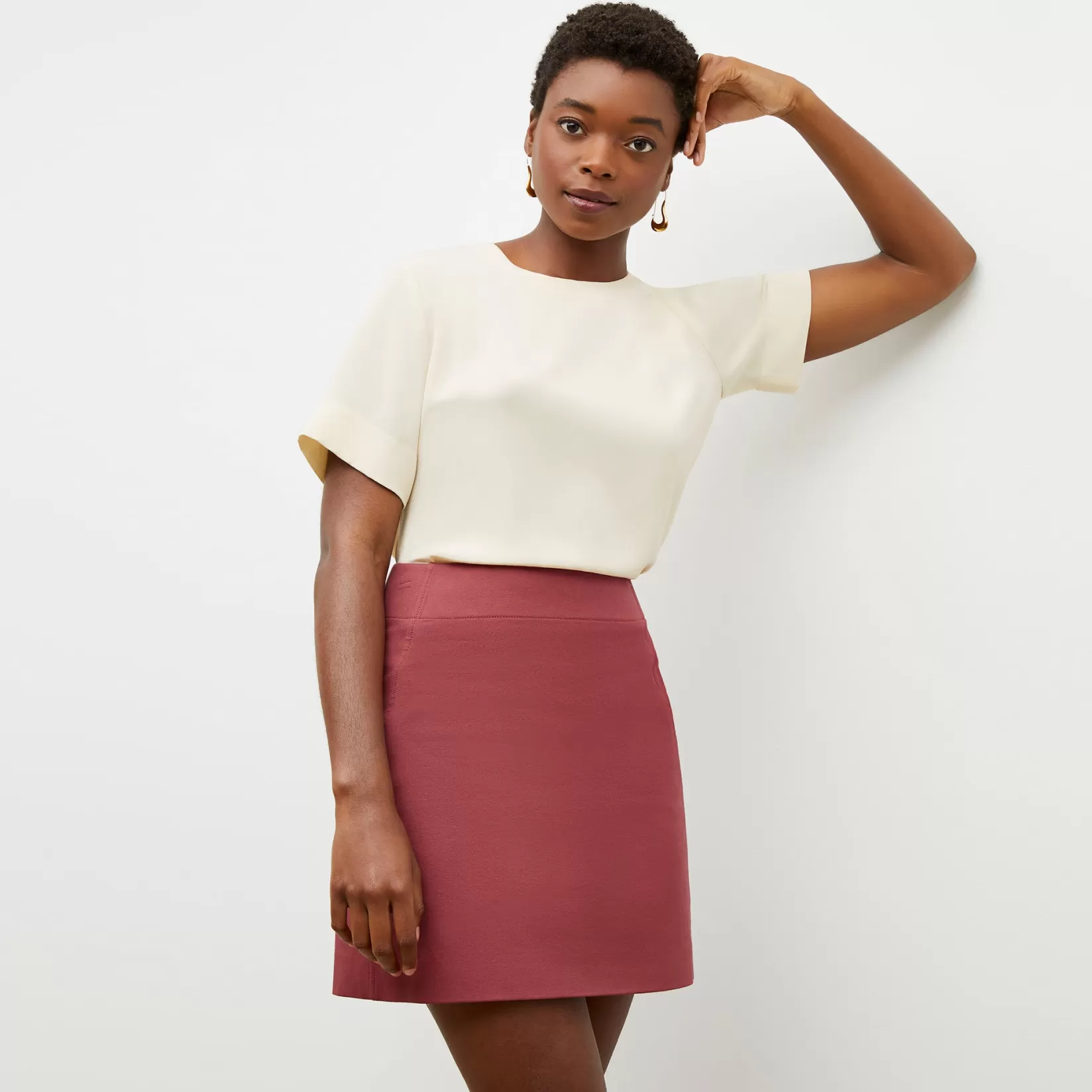Skirts | M.M.LaFleur The Rowley Skirt - Eco Better Than Denim Rosewood