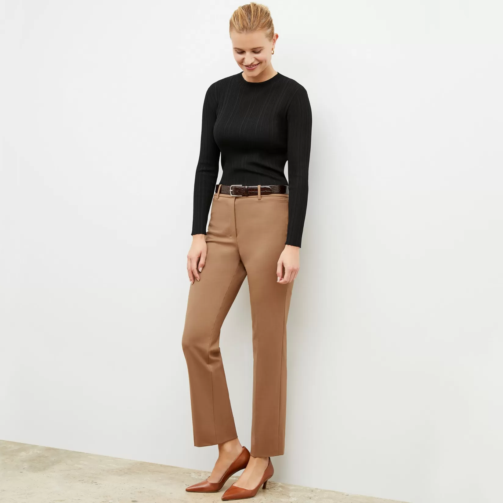 Pants | M.M.LaFleur The Smith Straight Trouser - Washable Wool Twill Camel