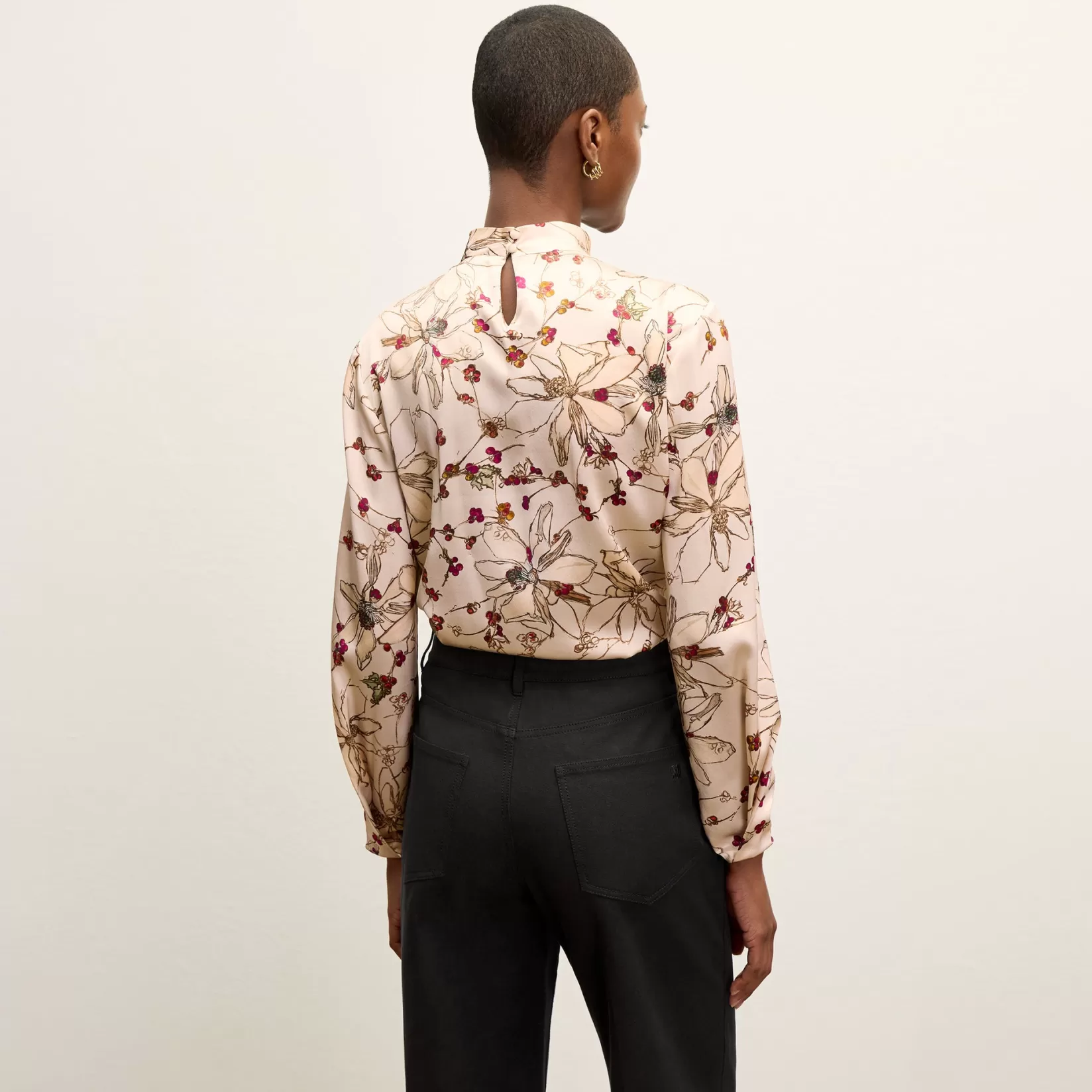 Tops | M.M.LaFleur The Sohee Top - Washable Silk Charmeuse BotanicalPrint