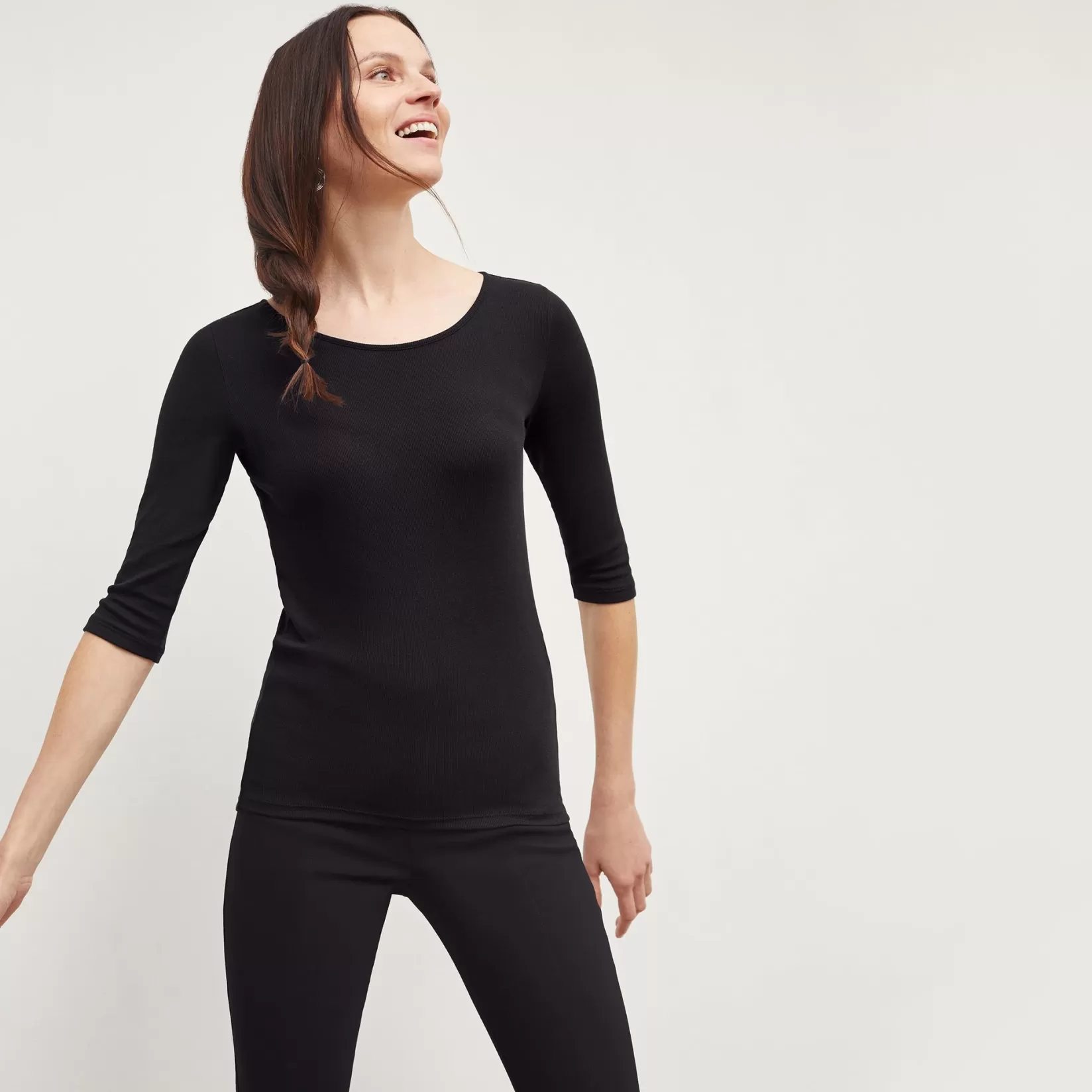 Tops | M.M.LaFleur The Soyoung T-Shirt - Ribbed Pima Cotton Black