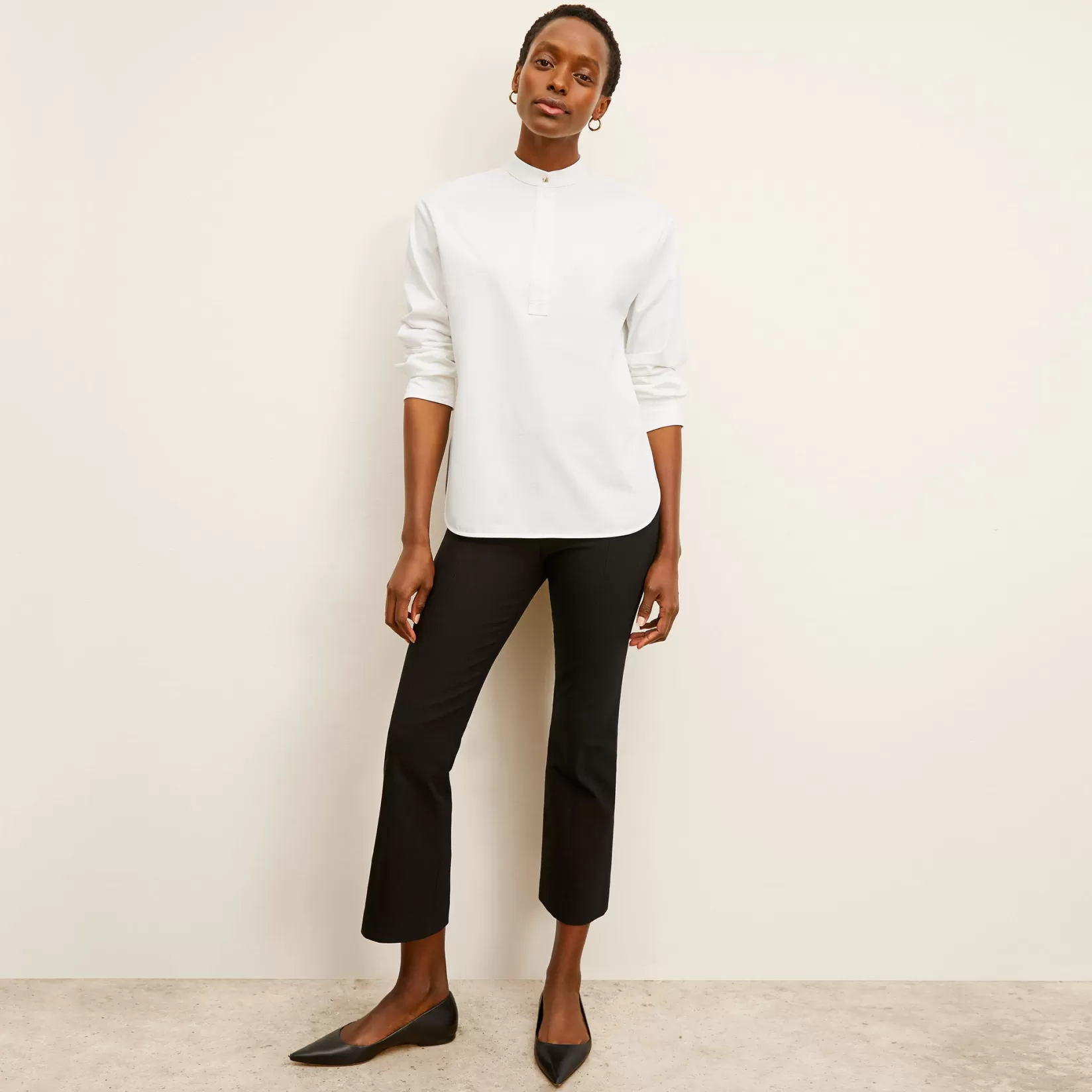 Tops | M.M.LaFleur The Tonya Top - Knit Poplin White