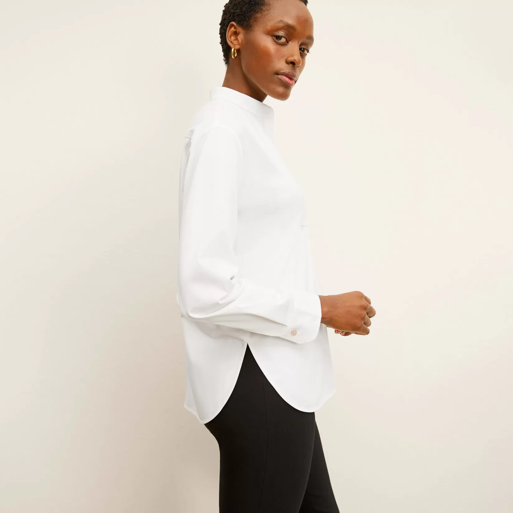 Tops | M.M.LaFleur The Tonya Top - Knit Poplin White