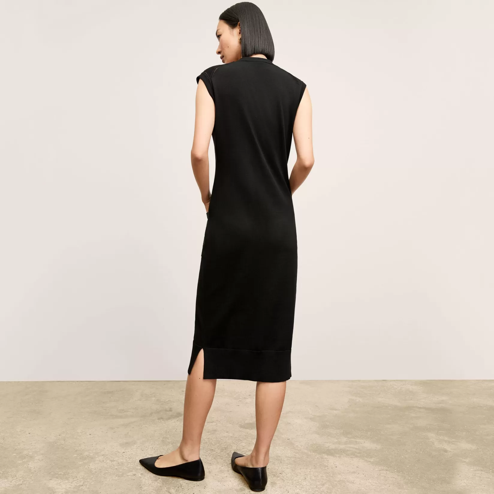Dresses | M.M.LaFleur The Toula Vest Dress - Cotton Silk Knit Black