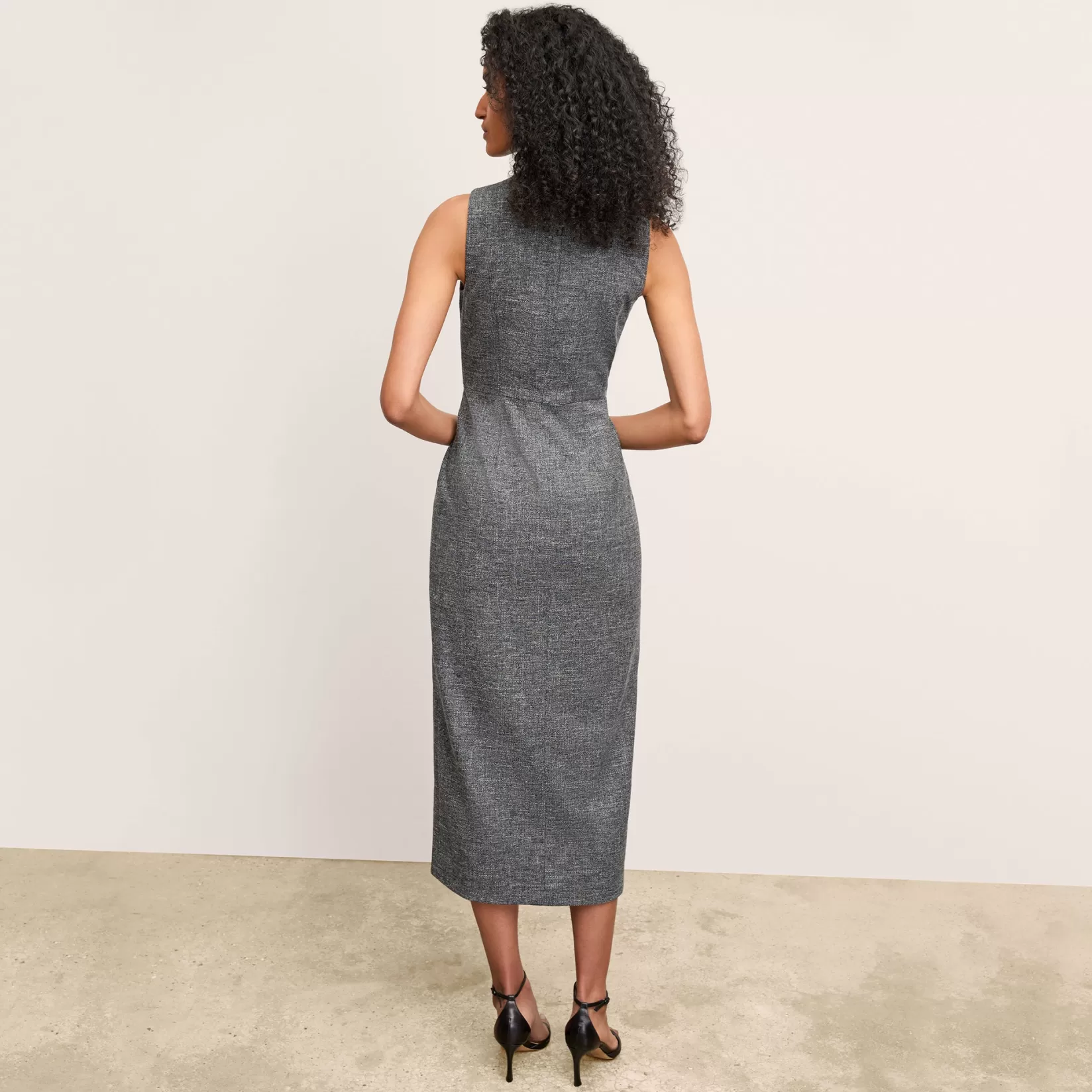 Dresses | Suiting | M.M.LaFleur The Valencia Dress - Crosshatch Suiting Black/White